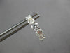 ESTATE 1.85CT DIAMOND 18KT WHITE GOLD 3D CLASSIC 5 STONE HUGGIE FUN EARRINGS