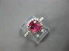 1.4CT DIAMOND & AAA PINK SAPPHIRE 14KT WHITE GOLD OVAL & ROUND ENGAGEMENT RING