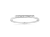 ESTATE .08CT DIAMOND 14KT WHITE GOLD 3D CLASSIC BAGUETTE CHANNEL BAR RING