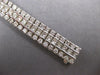 ESTATE WIDE 14.30CT DIAMOND 14KT WHITE GOLD ROUND & PRINCESS 3D TENNIS BRACELET