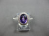 1.39CT DIAMOND & AAA AMETHYST 14KT WHITE GOLD 3D OVAL & ROUND FILIGREE LOVE RING