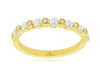 .50CT DIAMOND 14KT YELLOW GOLD SHARED PRONG BEZEL SEMI ETERNITY ANNIVERSARY RING