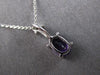 .61CT DIAMOND & AAA AMETHYST 14KT WHITE GOLD OVAL & ROUND FUN FLOATING PENDANT