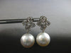 LARGE 1.52CT DIAMOND & AAA SOUTH SEA PEARL 18KT WHITE GOLD FUN HANGING EARRINGS