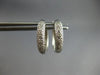 .50CT DIAMOND 14KT WHITE GOLD 3D CLASSIC ROUND PAVE HUGGIE HOOP HANGING EARRINGS