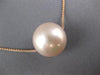 ESTATE LARGE AAA PINK SOUTH SEA PEARL 18K ROSE GOLD 3D CLASSIC FLOATING NECKLACE