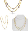 ESTATE AAA PINK SOUTH SEA PEARL 14KT YELLOW GOLD 3D BY THE YARD LOVE NECKLACE