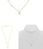 .09CT DIAMOND 14KT YELLOW GOLD 3D INITIAL Q SOLITAIRE BY THE YARD FUN NECKLACE