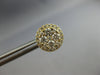 ESTATE .92CT DIAMOND 14K YELLOW GOLD 3D CLASSIC ROUND CLUSTER HALO STUD EARRINGS