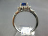 ESTATE 1.83CT DIAMOND & AAA SAPPHIRE 14KT WHITE GOLD OVAL FLOWER ENGAGEMENT RING