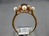 3.87CT DIAMOND & AAA PINK TOURMALINE & SOUTH SEA PEARL 18KT ROSE GOLD LOVE RING