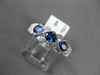 .76CT DIAMOND & AAA SAPPHIRE 14KT WHITE GOLD 3D 3 STONE FILIGREE ANIVERSARY RING
