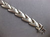 ESTATE WIDE & LONG 14KT WHITE GOLD MATTE & SHINY V SHAPE ITALIAN LOVE BRACELET