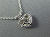 ESTATE .05CT DIAMOND 14KT WHITE GOLD 3D SOLITAIRE HEART LOVE FUN PENDANT #25932
