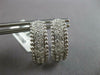 WIDE .97CT DIAMOND 14KT WHITE GOLD 3D 2 ROW ROUND FILIGREE HOOP HANGING EARRINGS