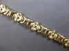 ESTATE WIDE 14KT YELLOW GOLD 3D CLASSIC MATTE & SHINY MULTI FLOWER FUN BRACELET