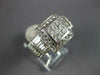 LARGE 1.50CT DIAMOND 14KT WHITE GOLD ROUND BAGUETTE & PRINCESS SQUARE HALO RING