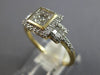 .48CT DIAMOND 14K YELLOW GOLD ROUND CLUSTER SQUARE PAST PRESENT FUTURE LOVE RING