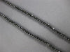 ESTATE 26.0CT BLACK DIAMOND 14KT WHITE GOLD ETERNITY TENNIS LOVE NECKLACE #27788