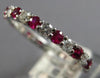 .92CT DIAMOND & AAA RUBY 14KT WHITE GOLD SHARED PRONG 2mm ETERNITY FUN LOVE RING