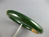 ANTIQUE LARGE HANDCRAFTED AAA JADE 14KT YELLOW GOLD CUFF BANGLE BRACELET #27685