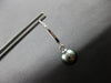 ESTATE AAA TAHITIAN PEARL 14KT WHITE GOLD CLASSIC 9MM LEVERBACK HANGING EARRINGS