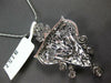 LARGE .72CT DIAMOND 18KT WHITE GOLD FILIGREE FLOWER CHANDELIER FLOATING PENDANT
