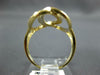 ESTATE LARGE .35CT DIAMOND 14KT YELLOW GOLD 3D OVAL LOVE KNOT FUN RING