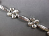 ESTATE WIDE 14KT WHITE GOLD 3D CLASSIC MATTE & SHINY MULTI FLOWER LOVE BRACELET