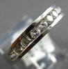 .60CT DIAMOND 14KT WHITE GOLD 3D CHANNEL SEMI ETERNITY WEDDING ANNIVERSARY RING