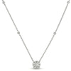 .71CT DIAMOND 14KT WHITE GOLD ROUND FLOWER INVISIBLE BY THE YARD LOVE NECKLACE