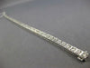 ESTATE WIDE 5.35CT DIAMOND 14KT WHITE GOLD ROUND FILIGREE SQUARE TENNIS BRACELET