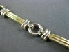 ESTATE WIDE 14KT WHITE & YELLOW GOLD TOGGLE DESIGN BRACELET 7" INCHES #22705