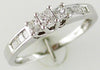 .50CT DIAMOND 14KT WHITE GOLD 3D PRINCESS PAST PRESENT FUTURE ANNIVERSARY RING