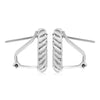 ESTATE .27CT DIAMOND 14KT WHITE GOLD PAVE SQUARE OPEN FILIGREE CLIP ON EARRINGS