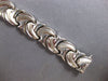 ESTATE 14KT WHITE GOLD 3D CLASSIC MATTE & SHINY MULTI LEAF FUN BRACELET