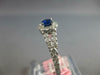 ESTATE .99CT DIAMOND & AAA SAPPHIRE 14KT WHITE GOLD 3D CLASSIC HALO LOVE RING
