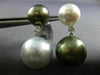 ESTATE LARGE .28CT AAA TAHITIAN & SOUTH SEA PEARL 18KT WHITE GOLD LOVE EARRINGS