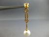 LARGE .69CT DIAMOND & AAA SOUTH SEA PEARL 18KT YELLOW GOLD MULTI SHAPE EARRINGS