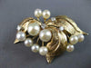 ANTIQUE LARGE .32CT DIAMOND & SOUTH SEA PEARL 14KT 2 TONE GOLD PIN PENDANT 27529