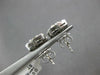 ESTATE LARGE 1.29CT DIAMOND 14KT WHITE GOLD SOLITAIRE SQUARE HALO STUD EARRINGS