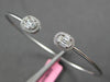 .43CT DIAMOND 18K WHITE GOLD ROUND & BAGUETTE INVISIBLE FLEXIBLE BANGLE BRACELET