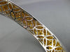 WIDE GIA 8.39CT FANCY COLOR DIAMOND 18KT WHITE GOLD 3D MULTI ROW CLUSTER BANGLE