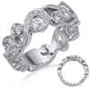 LARGE .96CT DIAMOND 14K WHITE GOLD 3D ROUND MULTI LEAF FILIGREE ANNIVERSARY RING