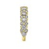.51CT DIAMOND 18KT YELLOW GOLD 3D MULTI FLOWER SEMI ETERNITY ANNIVERSARY RING