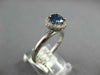 1.22CT DIAMOND & AAA SAPPHIRE 14KT WHITE GOLD ROUND TRIPLE HALO ENGAGEMENT RING