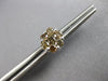 LARGE 1.0CT CHOCOLATE FANCY DIAMOND 14KT WHITE GOLD CLUSTER FLOWER STUD EARRINGS