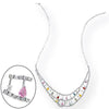 8.17CT DIAMOND & AAA MULTI GEM 14KT WHITE GOLD ROUND & PEAR SHAPE FUN NECKLACE
