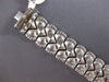 ESTATE WIDE AND LONG 14KT WHITE GOLD 3D MATTE AND SHINY LOVE BRACELET