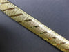 ESTATE WIDE 14KT YELLOW GOLD 3D CLASSIC MATTE & SHINY ITALIAN CUFF LOVE BRACELET